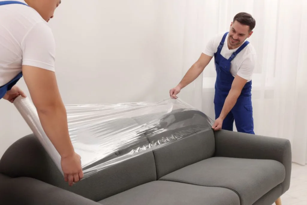  furniture movers in Palm Jumeirah villa frond road wrapping luxury sofa